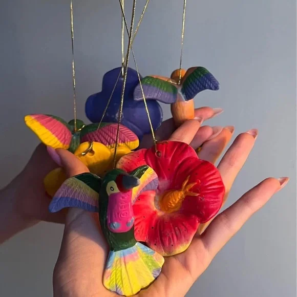 Colorful Hand-Painted Hummingbird Wind Chime - Picture 6 of 9